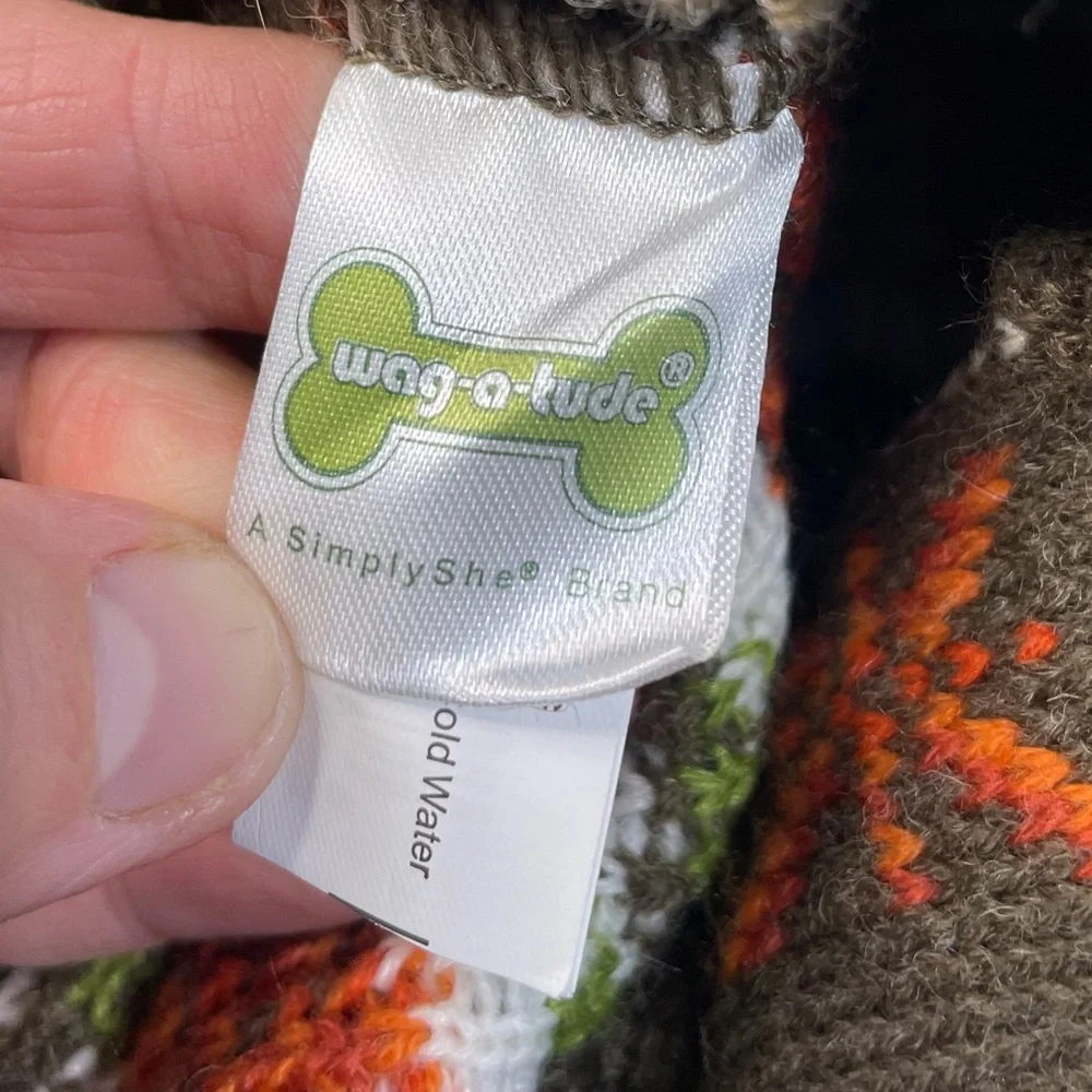 5 for $25🔥Wag-A-Tude Brown Wool Blend‎ Puppy Sweater Medium